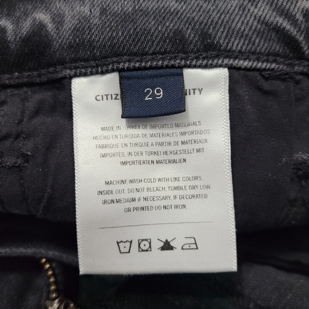 Citizens of Humanity Ella Mid Rise Slim Crop Jeans in Black Size 29 - Picture 6 of 14